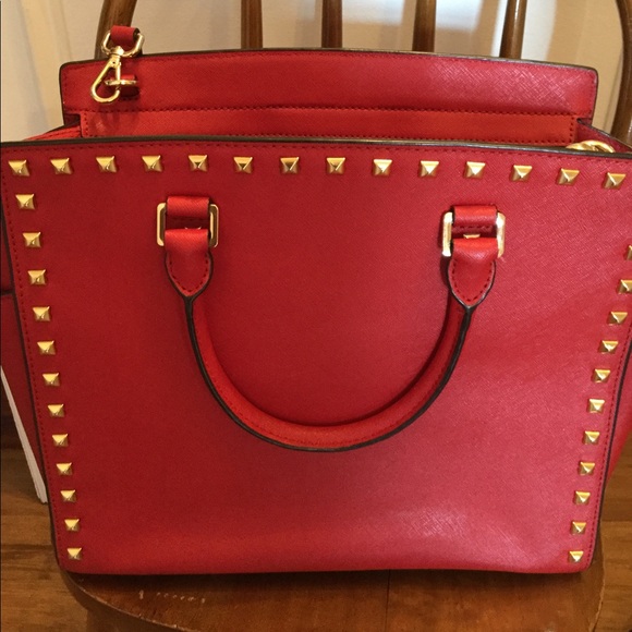 MICHAEL by Michael Kors Red Selma Bag - Picture 2 of 4